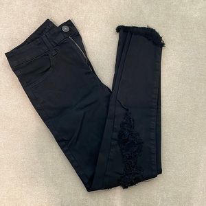 American Eagle Black high waisted ripped skinny jeans